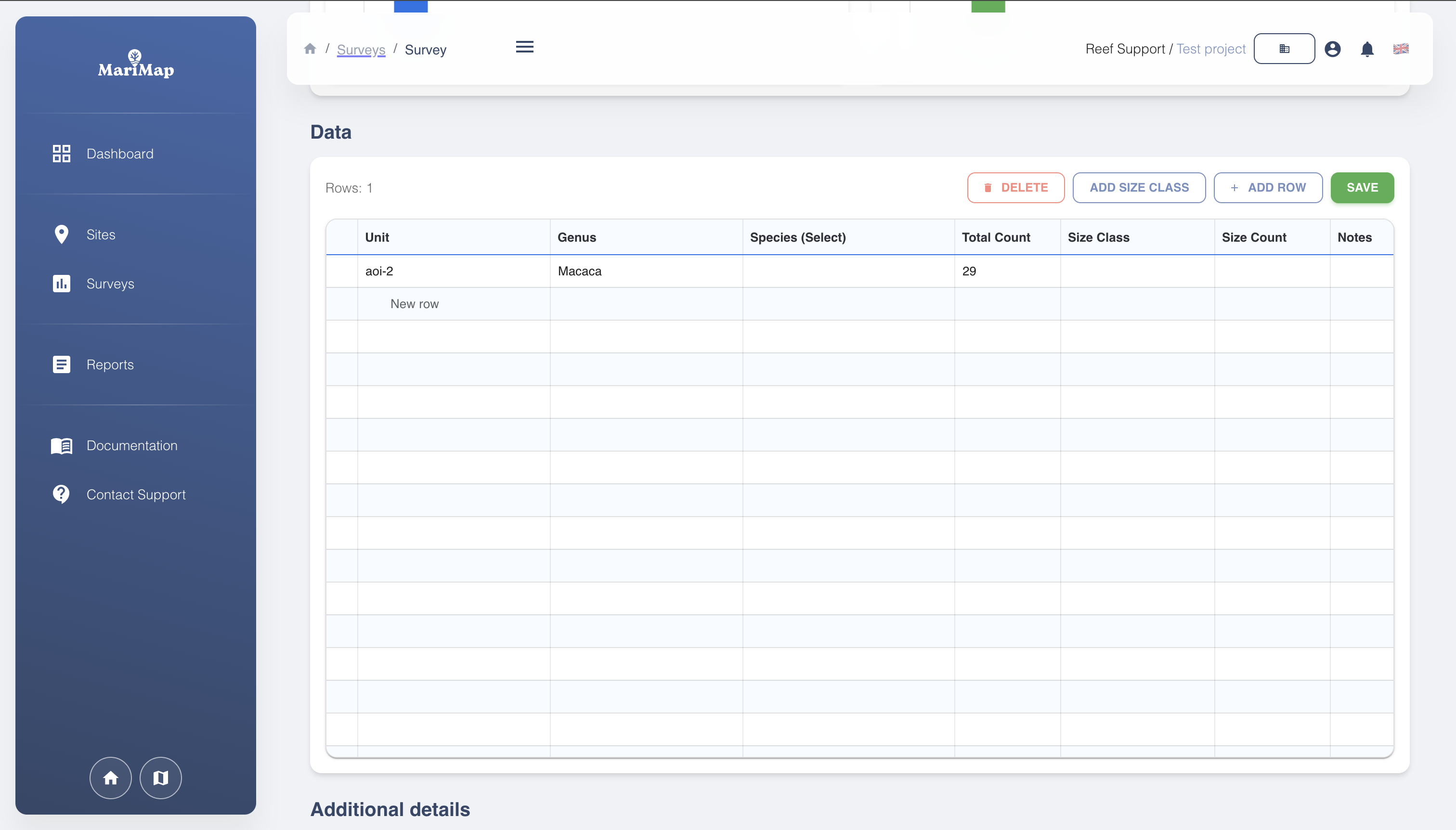 Fauna observations form