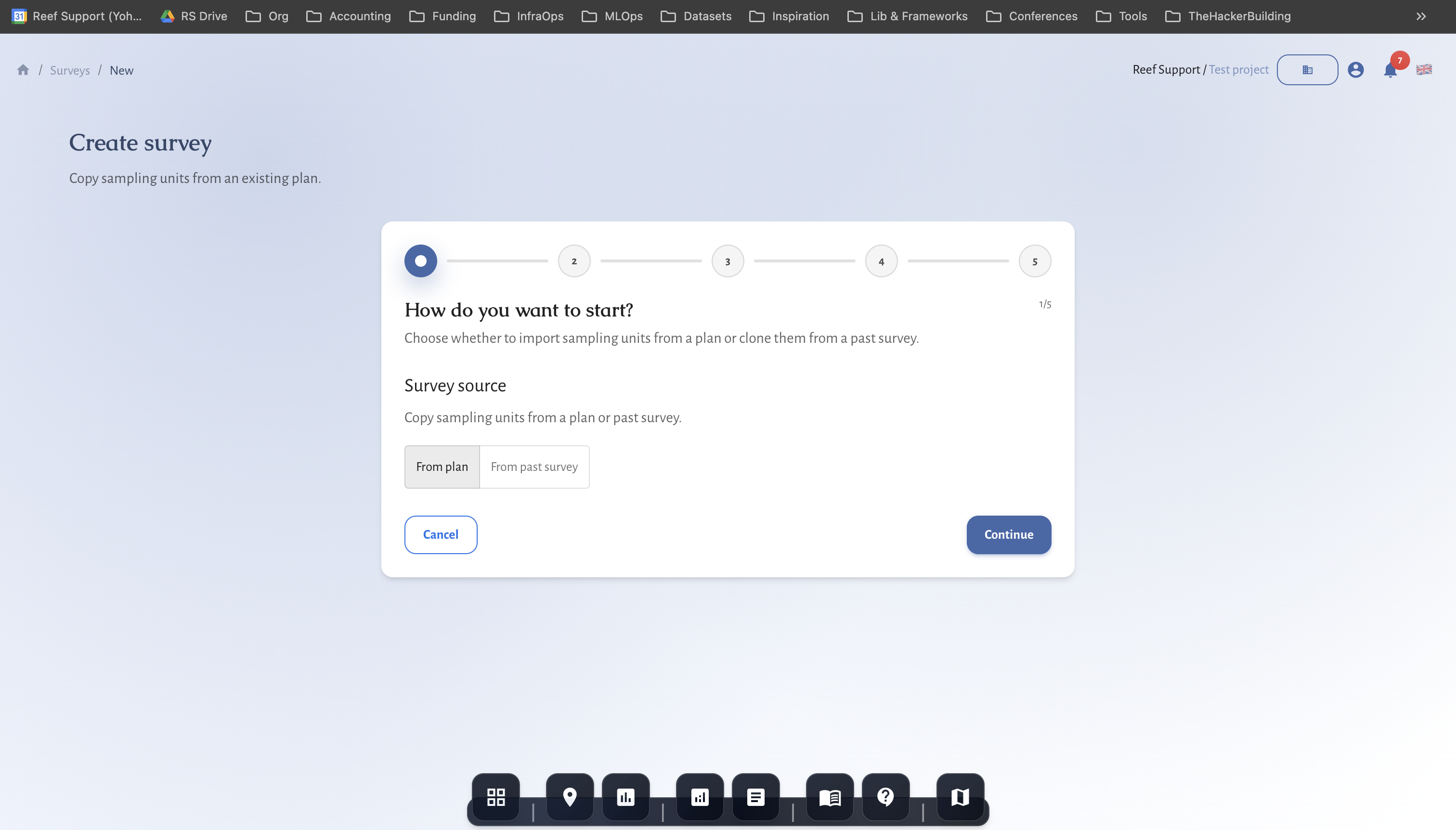 Survey creation from plan