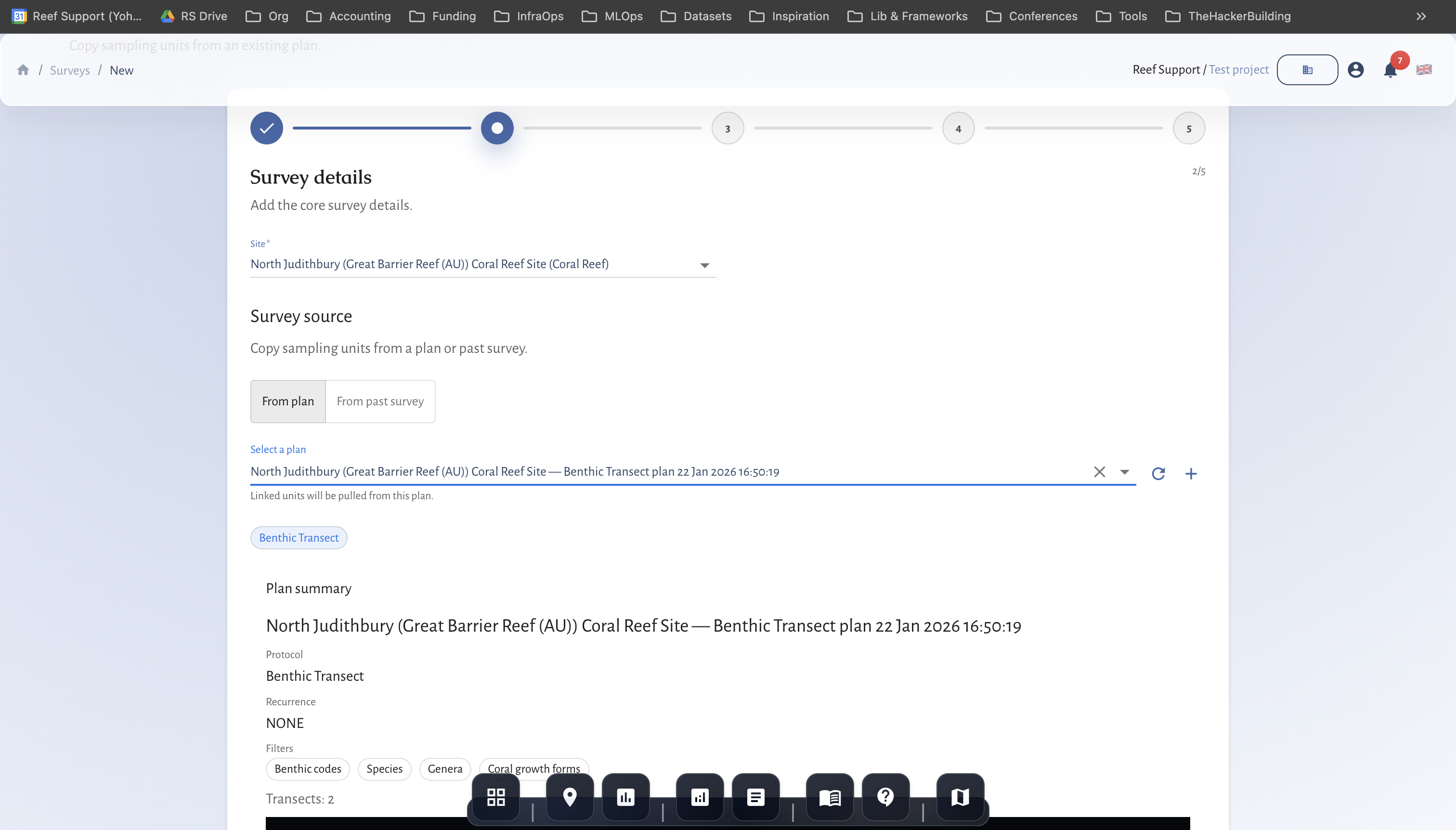 Survey configuration